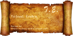 Tolnai Endre névjegykártya